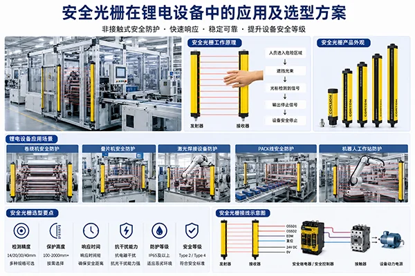 安全光栅在锂电行业的应用与选型
